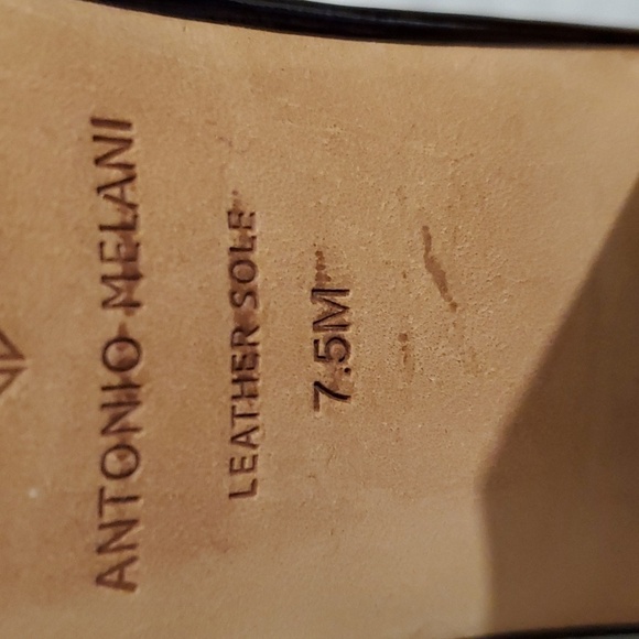 ANTONIO MELANI Black Patent Leather Aalin Block Heel Booties - Picture 7 of 10